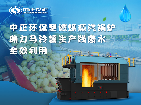 中正環(huán)保型燃煤蒸汽鍋爐實現(xiàn)馬鈴薯生產(chǎn)線廢水“零”排放